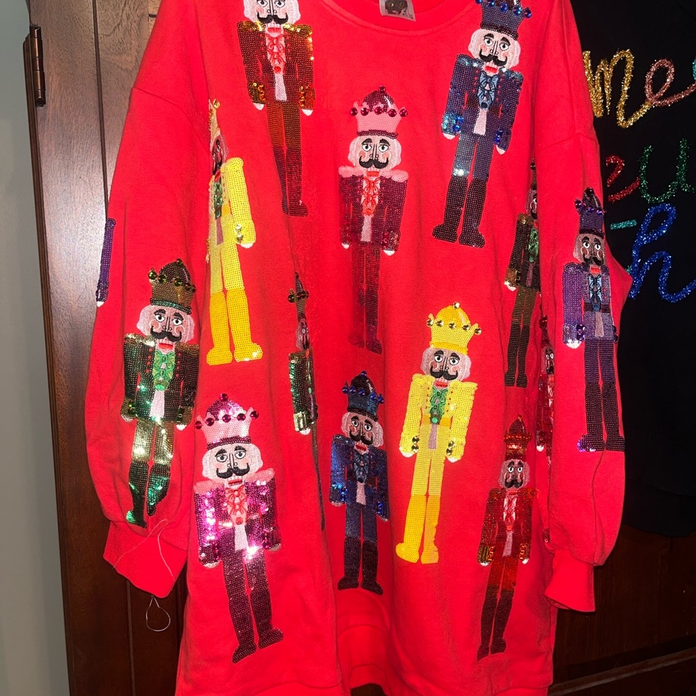 Colorful Nutcracker Sequin Sweater